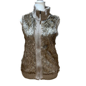 Kenar Knit Vest Faux Fur